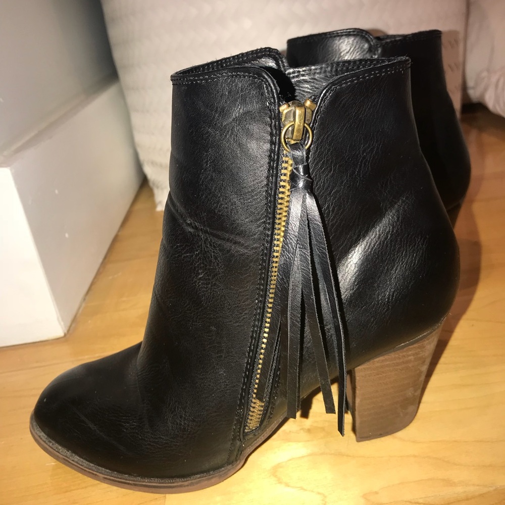 Nine West black booties.